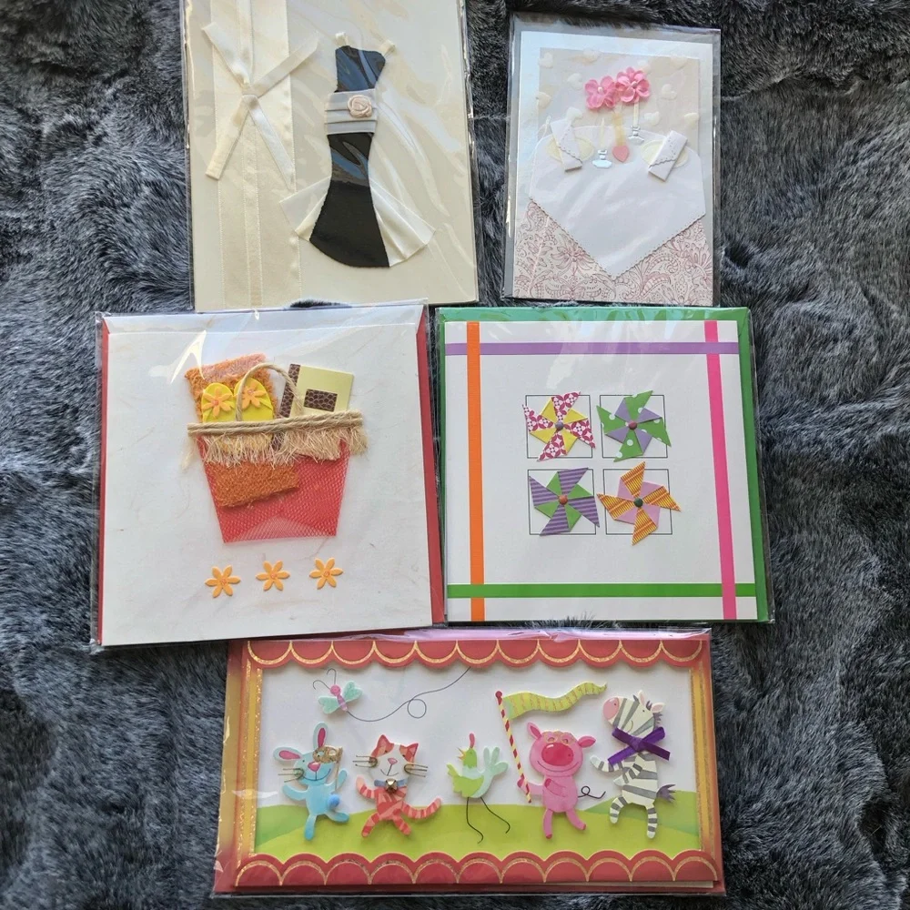 Colorful Party Greeting Cards Set NWT